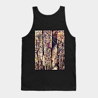 Two Birdhouses in the Autumn Woods Tank Top